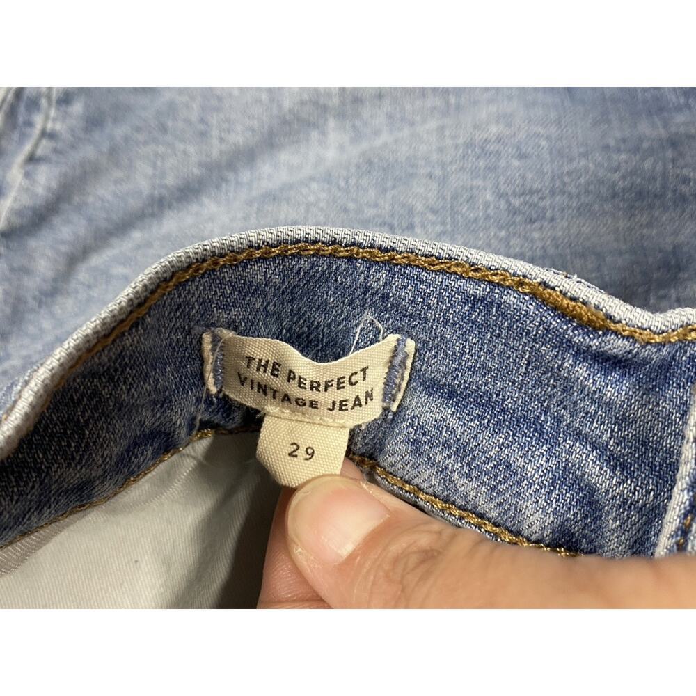 Madewell Jeans Womens 29 Blue The Perfect Vintage Jean Raw Hem - Picture 7 of 14